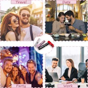 4 PCS Portable Mini Refillable Perfume Atomizer Bottle, Travel Size Spray Bottles Scent Pump Case With Cosmetic Bag, Pocket Perfume Sprayer For Traveling & Outgoing(Pack Of 5ml, Random Color)