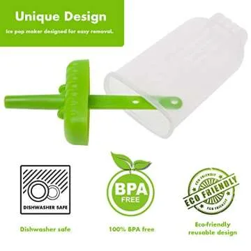 Ozera 6 Reusable Popsicle Molds for Summer Fun