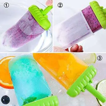 Ozera 6 Reusable Popsicle Molds for Summer Fun