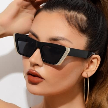 FEISEDY Retro Cat Eye Sunglasses with UV Protection