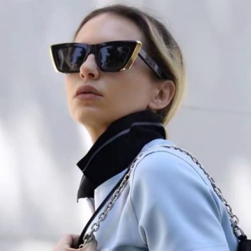 FEISEDY Retro Cat Eye Sunglasses with UV Protection