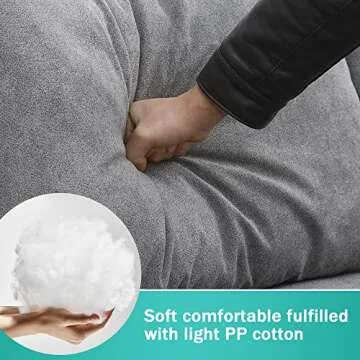 Merax Modern Upholstered Sectional Sofa with 3 Pillows