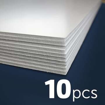 Flipside Products 30" x 40" White Foam Board, Arts and Crafts, 3/16" Thick, Presentations, Large Signboards, Backing Board, Display, Pack of 10