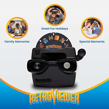 IMAGE3D Custom Viewfinder Reel Plus RetroViewer - Viewfinder for Kids, & Adults, Classic Toys, Slide...
