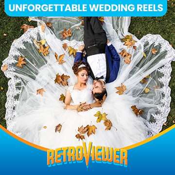 IMAGE3D Custom Viewfinder Reel Plus RetroViewer - Viewfinder for Kids, & Adults, Classic Toys, Slide Viewer, Retro Toys, Vintage Toys, May Work in Old Viewfinder Toys with Reels (Black)