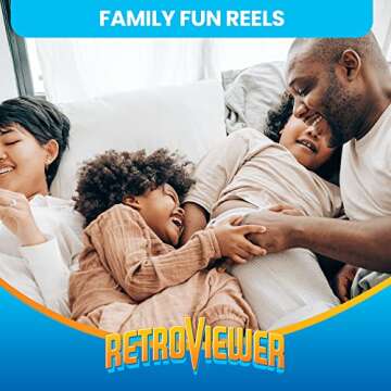 IMAGE3D Custom Viewfinder Reel Plus RetroViewer - Viewfinder for Kids, & Adults, Classic Toys, Slide Viewer, Retro Toys, Vintage Toys, May Work in Old Viewfinder Toys with Reels (Black)