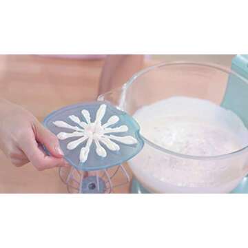 Whisk Wiper® PRO compatible with KitchenAid Bowl-Lift Stand Mixers - Mix Without The Mess - The Ultimate Stand Mixer Accessory - Only Compatible With 6-Wire Whisks (Glass Blue)