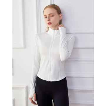 Tanming Women's Full Zip Workout Jacket for Stylish Fitness