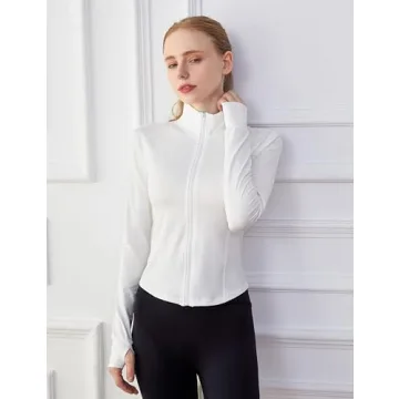 Tanming Women's Full Zip Workout Jacket for Stylish Fitness