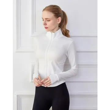 Tanming Women's Full Zip Workout Jacket for Stylish Fitness