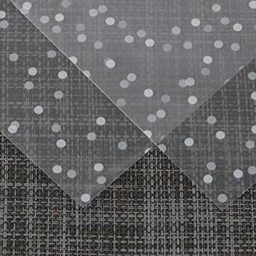 Vasdoo Self Adhesive Treat Cellophane Cookie Bag, White Polka Dot Party Favor Bag for Bakery, Candy, Cookie (3.9 x 3.9 inches, 100 Pcs)