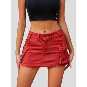 High Stretchy ELLEVEN Mini Cargo Skirts for Women