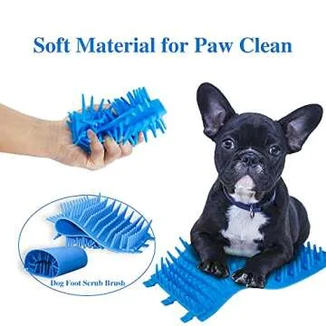 Portable Medium Dog Paw Cleaner and Grooming Brush
