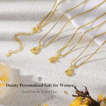 Dainty Initial Necklace - Personalized Gold Jewelry for Her
