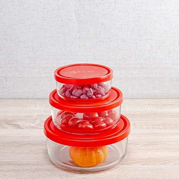 Bormioli Gelo Box 3-Piece Storage Glass Jar Set