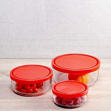 Bormioli Gelo Box 3-Piece Storage Glass Jar Set