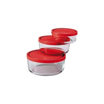 Bormioli Gelo Box 3-Piece Storage Glass Jar Set