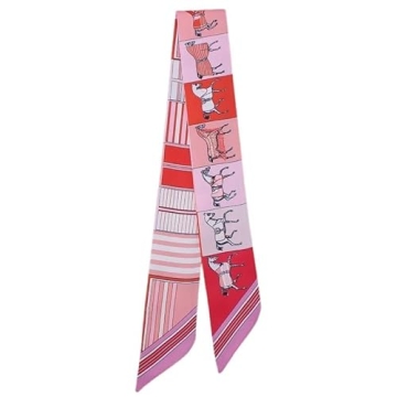 Horse Equestrian Skinny Scarf with Silk-like Design