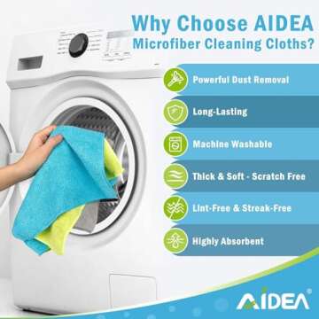 AIDEA Microfiber Cleaning Cloths - Premium Soft Cleaning Rags
