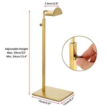 JUXYES Pack of 2 Handbags Display Stand Rack, Height Adjustable Handbags Display Stand Single Side R...