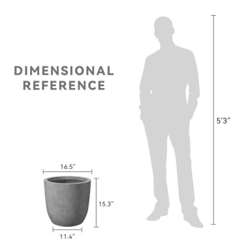 Kante Round Concrete Planter for Indoor & Outdoor Use