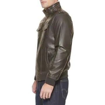 Shop Levi's Men's Faux Leather Bomber Jacket with Sherpa Lining