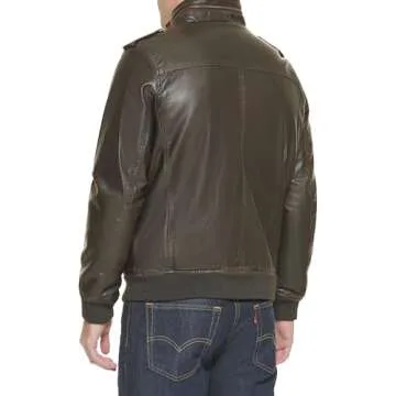 Shop Levi's Men's Faux Leather Bomber Jacket with Sherpa Lining