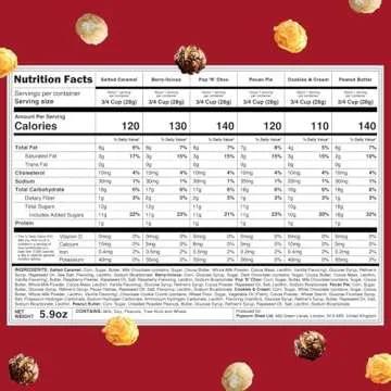 Popcorn Shed Gourmet Popcorn Christmas Advent Calendar 2024, 24 Days of Popcorn - 6 Luxury Flavors, All Natural and Vegetarian Foodie Gift, Non-Chocolate Advent Calendar, British Candy