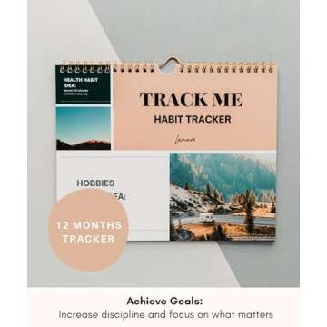 Lamare Premium Habit Tracker Calendar - Inspirational Habit Journal with Spiral Binding - Daily Habit Tracker Journal and Goal Board, Motivational Goals Journal, Productivity Tool and Workout Calendar