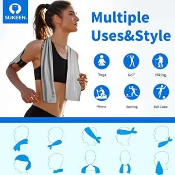 Sukeen 4 Pack Cooling Towel for Sports & Fitness Relief