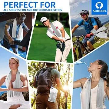 Sukeen 4 Pack Cooling Towel for Sports & Fitness Relief