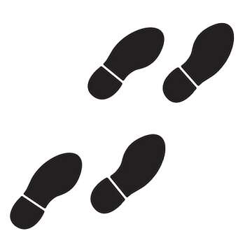 Shoe Footprint Party Decor Peel 'N Place Decal