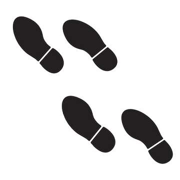 Shoe Footprint Party Decor Peel 'N Place Decal