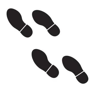 Shoe Footprint Party Decor Peel 'N Place Decal