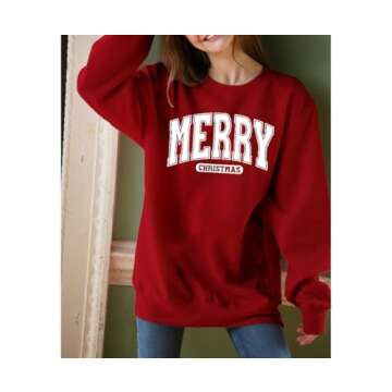 Merry and Bright Christmas Sweatshirt For Women Online