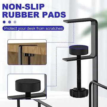 Under Desk Cable Management Tray, 15.7'' No Drill Steel Desk Cable Organizers, Wire Management Tray Cable Management Rack, Desk Cable Tray with Wire Organizer and Desk Cord Organizer