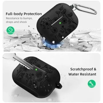 Lerobo AirPods Pro 3 Case with Cleaner Kit, Engraved Silicone