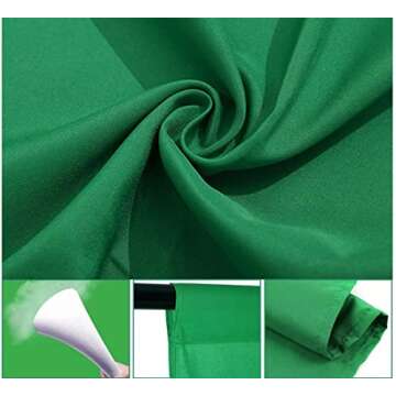 Black Screen Backdrop Stand Kit for Photographers & Streamers