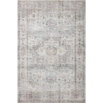 Loloi II Heidi Dove/Blush Area Rug - Durable Elegance