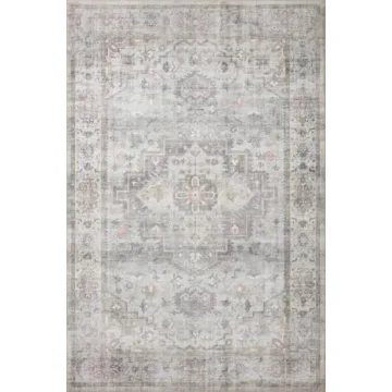 Loloi II Heidi Dove/Blush Area Rug - Durable Elegance