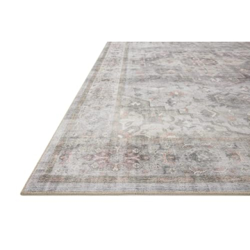 Loloi II Heidi Dove/Blush Area Rug - Durable Elegance