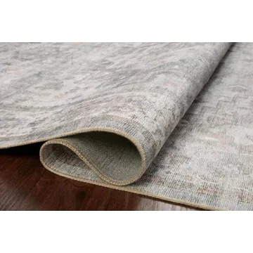 Loloi II Heidi Dove/Blush Area Rug - Durable Elegance