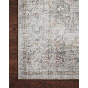 Loloi II Heidi Dove/Blush Area Rug - Durable Elegance