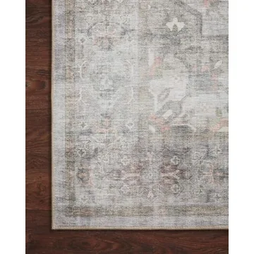 Loloi II Heidi Dove/Blush Area Rug - Durable Elegance