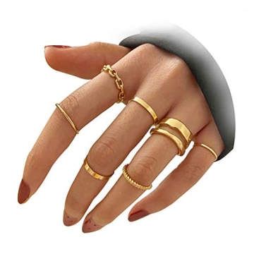 Stylish FAXHION Gold Knuckle Ring Set for Women