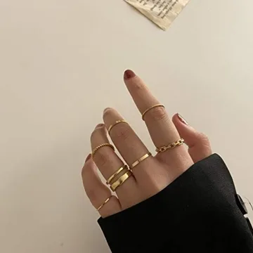 Stylish FAXHION Gold Knuckle Ring Set for Women