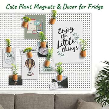 JUSTDOLIFE Plant Fridge Magnets-Mini Succulent Magnets Artificial Plants Refrigerator Magnets Potted Succulent Plants Magnet Stickers Cute for Magnet Boards Fridge Home Office Decor