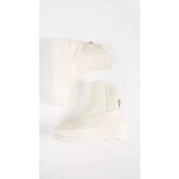 Stylish PUMA Women's Fenty Chelsea Combat Boots in Vanilla Ice