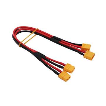 OliRC 2pcs XT60 M to XT60 FM Adapter Extension Female Male for RC Battery 14awg 30cm(C152-2)