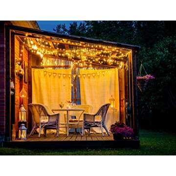 612 Vermont 100 Clear Christmas Lights on White Wire, UL Approved for Indoor/Outdoor Use, 18 Foot of Lighted Length, 20 Foot of Total Length